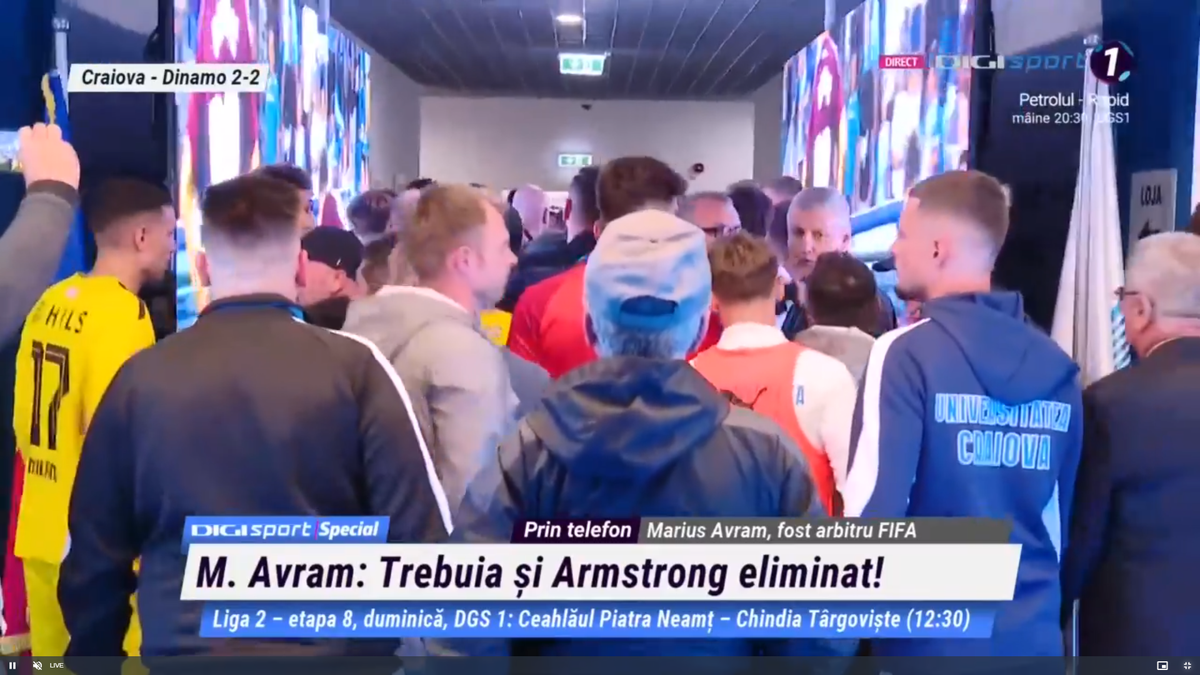 Scandal pe tunel după Craiova - Dinamo