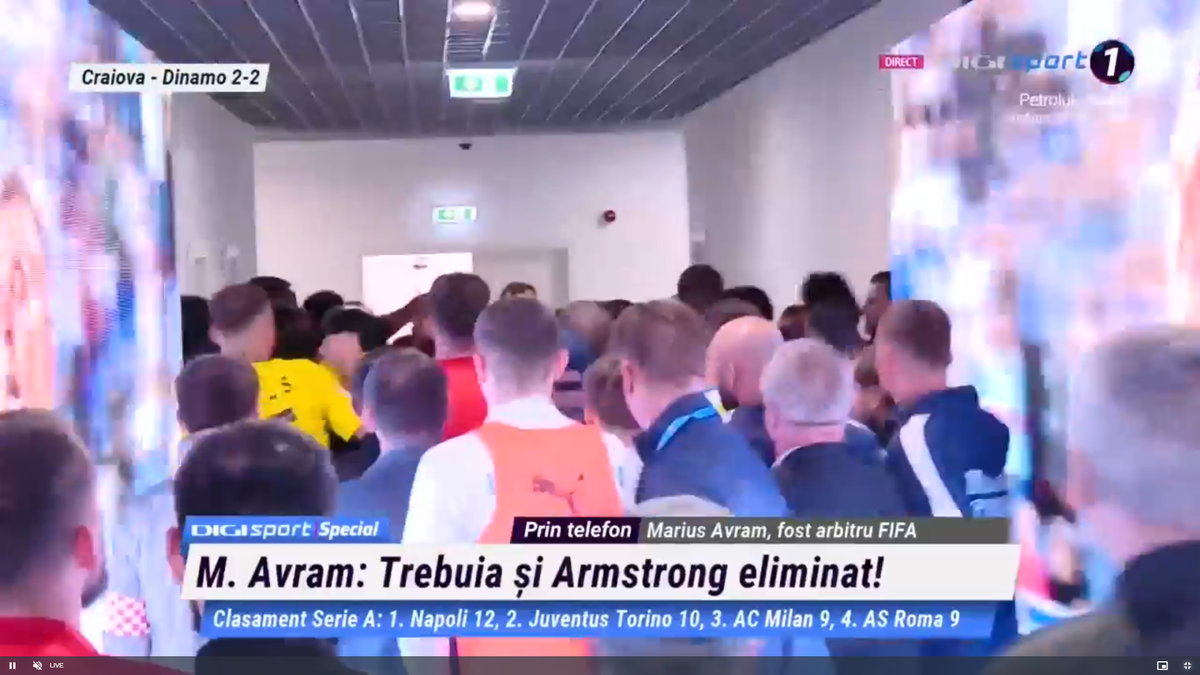 Scandal pe tunel după Craiova - Dinamo