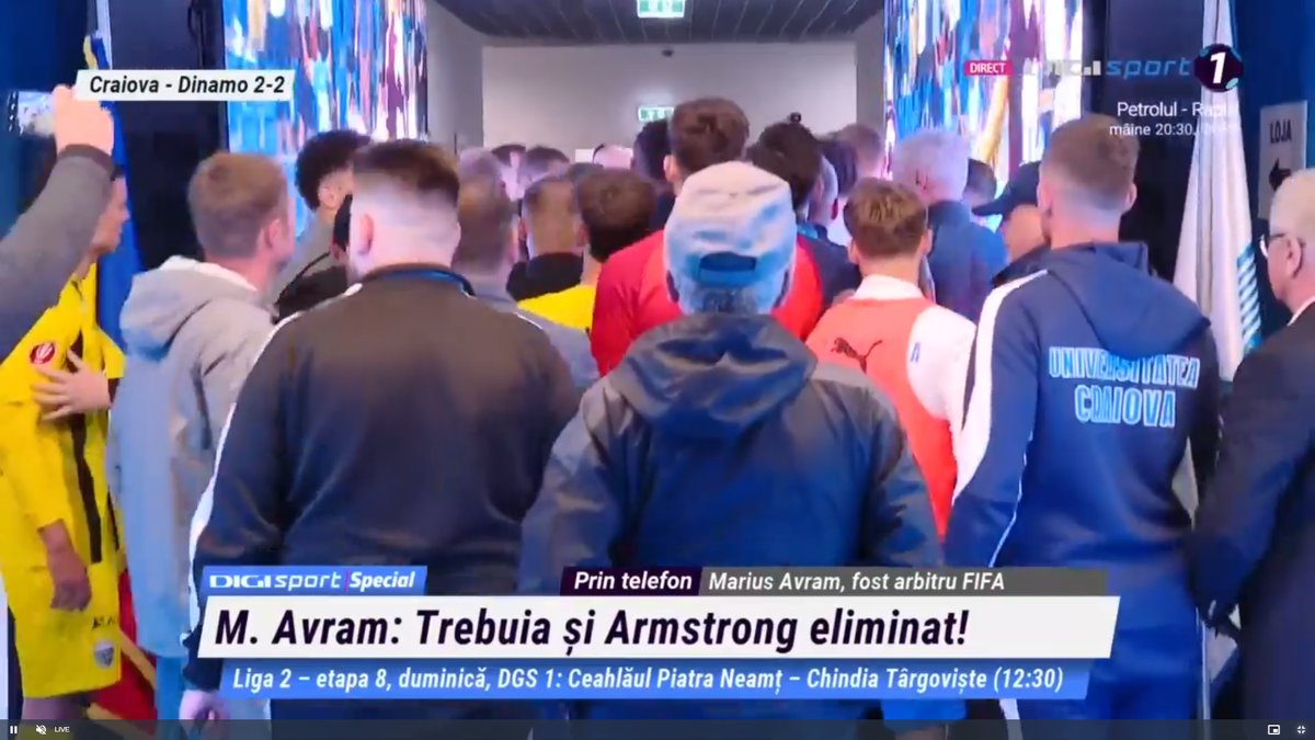 Scandal pe tunel după Craiova - Dinamo