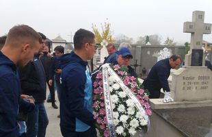 VIDEO+FOTO 12 ani fără Nicolae Dobrin » FC Argeș l-a comemorat pe „Gâscan” la cimitirul Sfântu Gheorghe