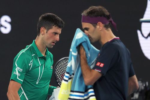 Novak Djokovic (stânga) și Roger Federer // foto: Guliver/gettyimages