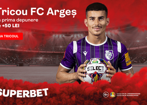 Deschizi cont la superbet, depui 50 lei și primești cadou tricoul original FC Argeș!