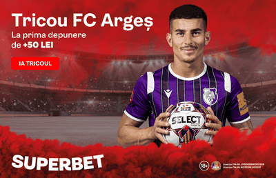 Deschizi cont la superbet, depui 50 lei și primești cadou tricoul original FC Argeș!