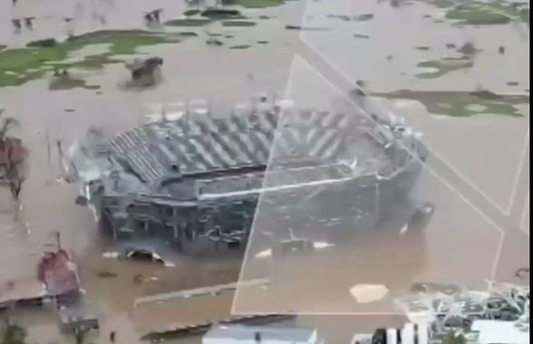Arena de 5 stele, devastată de cea mai puternică furtună din istoria țării » Imagini cu prăpădul lăsat în urmă