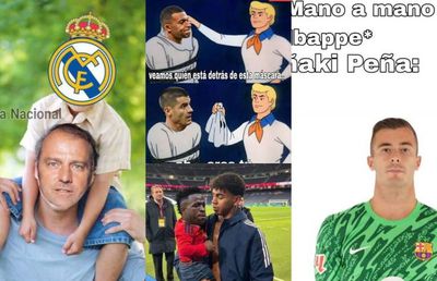Cele mai tari glume apărute după Real Madrid - Barcelona » Fanii catalani nu și-au menajat rivalii: cu cine a fost comparat Mbappe