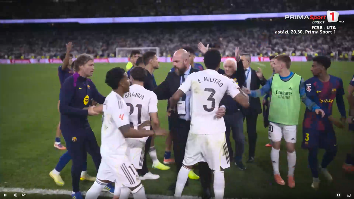 Final cu scântei în Real Madrid - Barcelona: de două ori la un pas de bătaie generală!