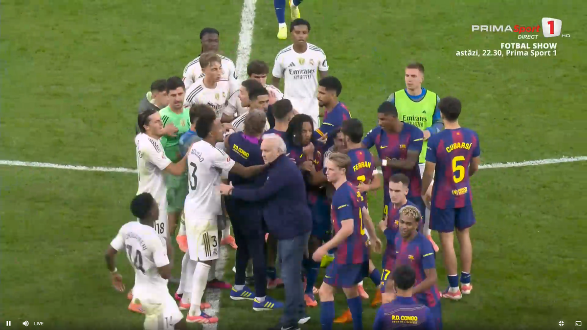 Final cu scântei în Real Madrid - Barcelona: de două ori la un pas de bătaie generală!