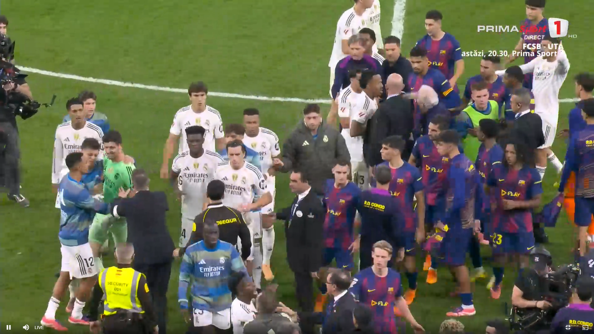 Scandal pe teren după Real Madrid - Barcelona