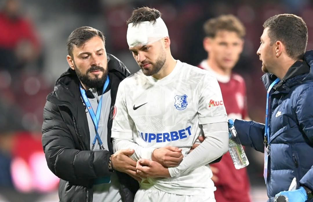 Verdict DUR după ciocnirea violentă din CFR Cluj - Farul! » Nu va mai juca în 2025