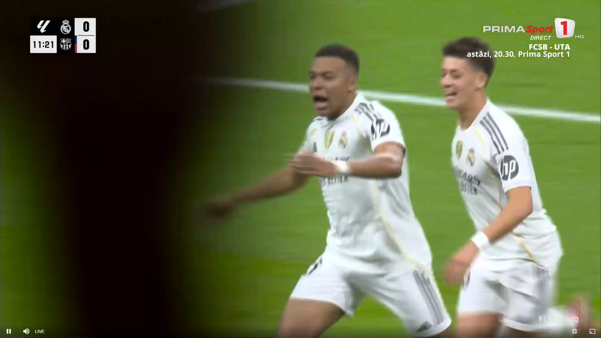 Golul superb marcat de Mbappe, în El Clasico, anulat pentru ofsaid milimetric