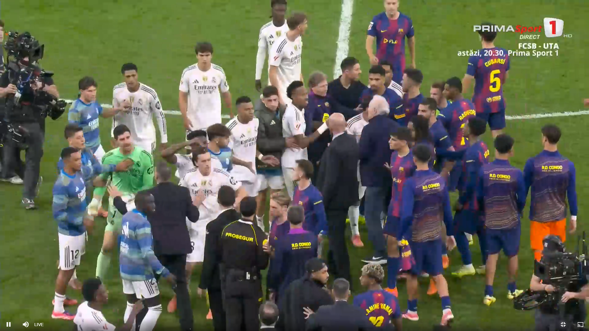 Scandal pe teren după Real Madrid - Barcelona