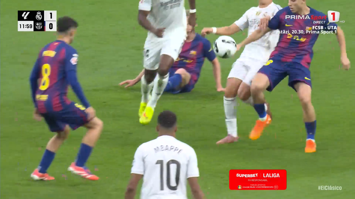 Golul superb marcat de Mbappe, în El Clasico, anulat pentru ofsaid milimetric