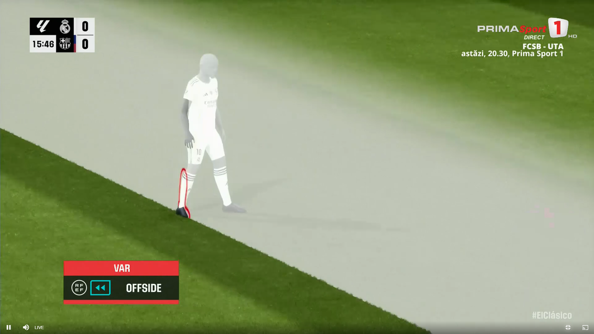 Golul superb marcat de Mbappe, în El Clasico, anulat pentru ofsaid milimetric