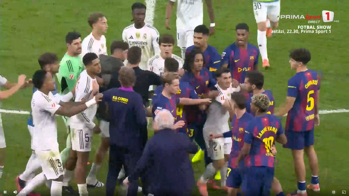 Scandal pe teren după Real Madrid - Barcelona