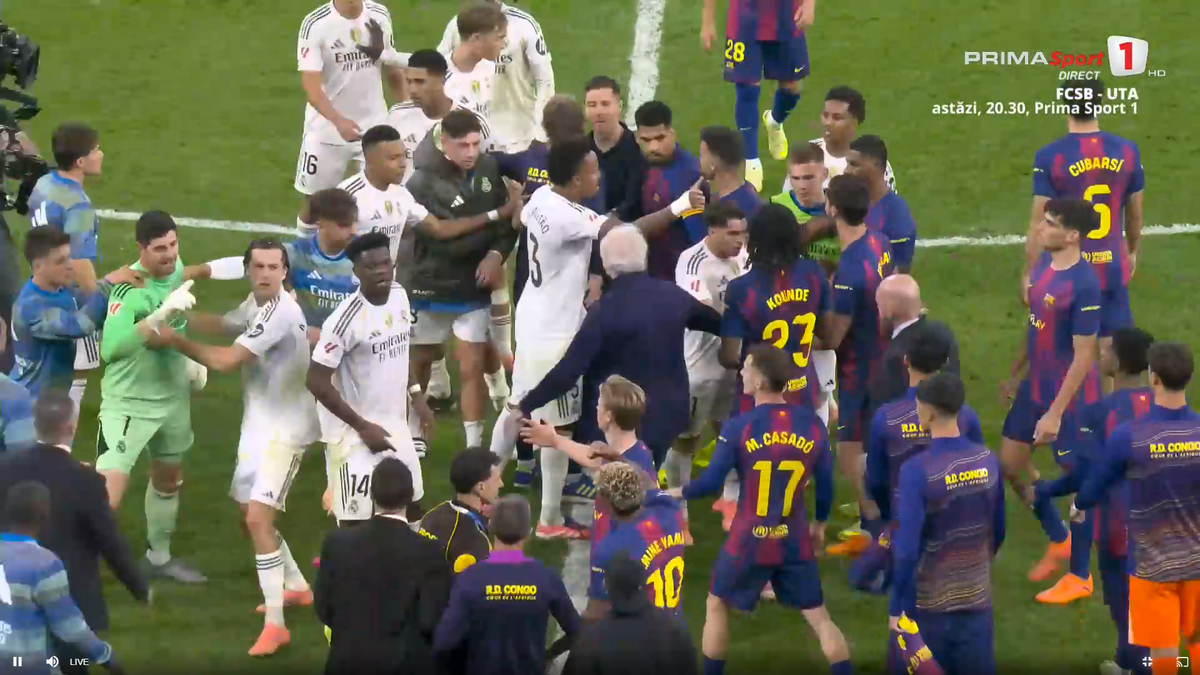 Final cu scântei în Real Madrid - Barcelona: de două ori la un pas de bătaie generală!