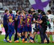 Finalul a fost unul tensionat. Jucătorii Barcelonei și ai Realului s-au contrat pe teren. Foto: Imago