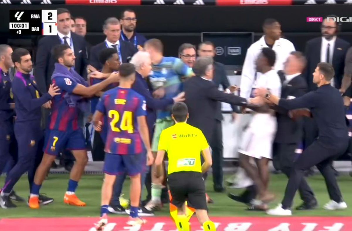 Final cu scântei în Real Madrid - Barcelona: de două ori la un pas de bătaie generală!