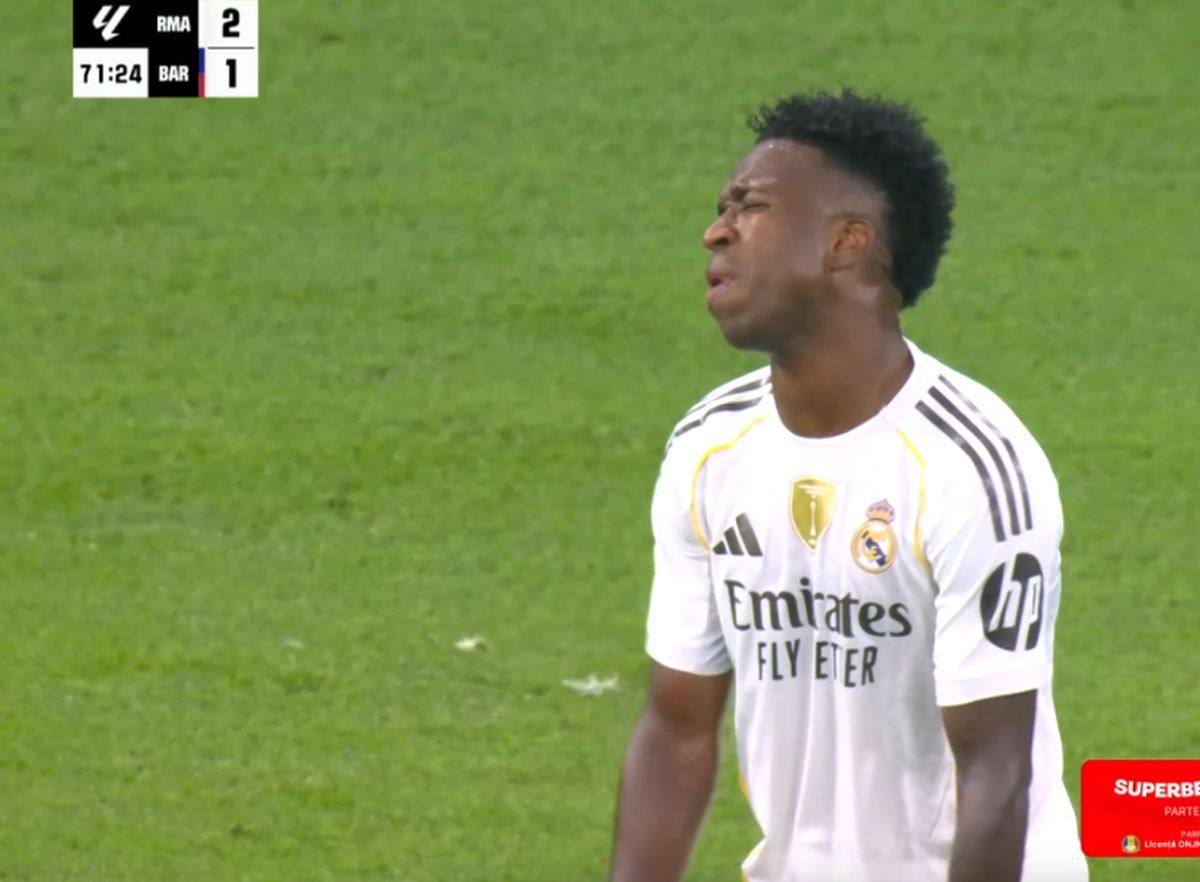 Vinicius, CRIZĂ de nervi în El Clasico: a mers la vestiare în minutul 70!