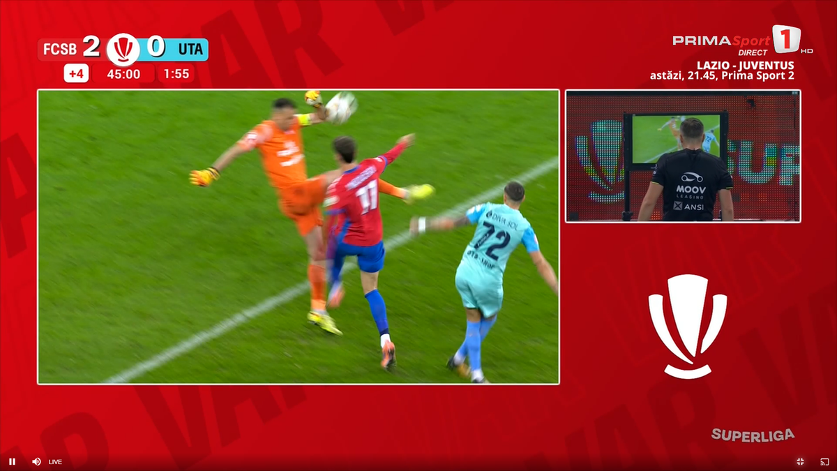 Iliev, portarul de la UTA, eliminat în meciul cu FCSB