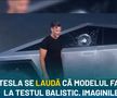 Elon Musk explică momentul penibil de la evenimentul de prezentare a Tesla CYBERTRUCK