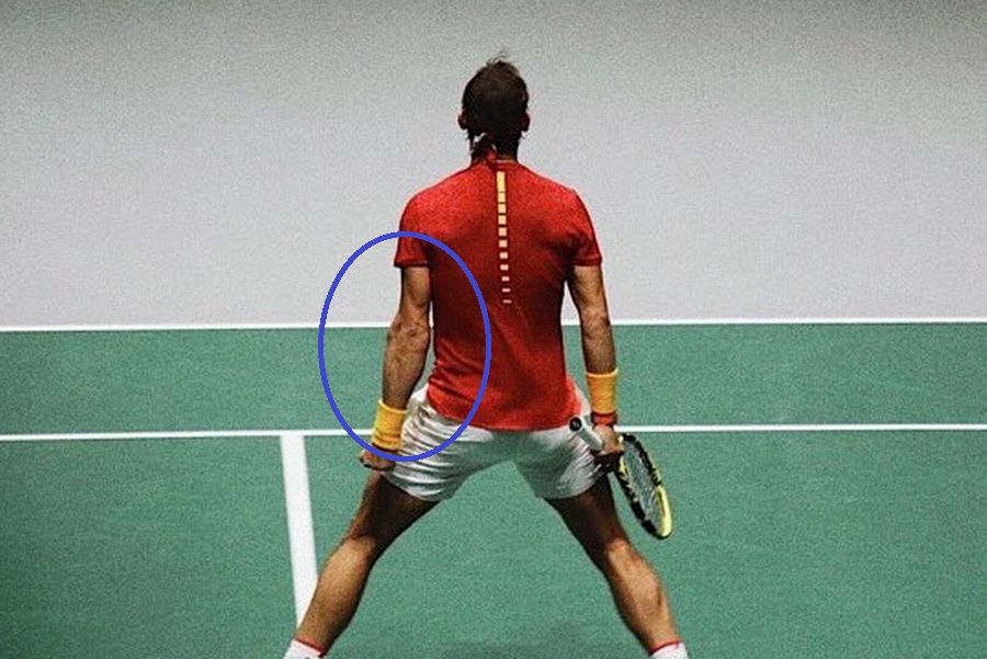 FOTO Ce forță! Un jurnalist a remarcat pe Twitter un detaliu fabulos la Rafael Nadal, în timpul Cupei Davis