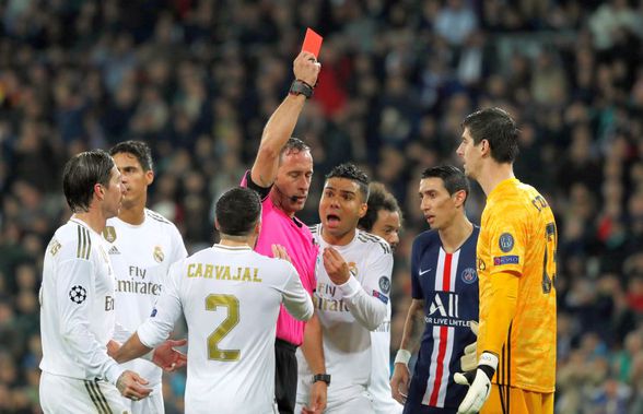 LIGA CAMPIONILOR, Real Madrid - PSG // FOTO A arătat „roșu” și penalty, dar s-a răzgândit după ce a consultat VAR