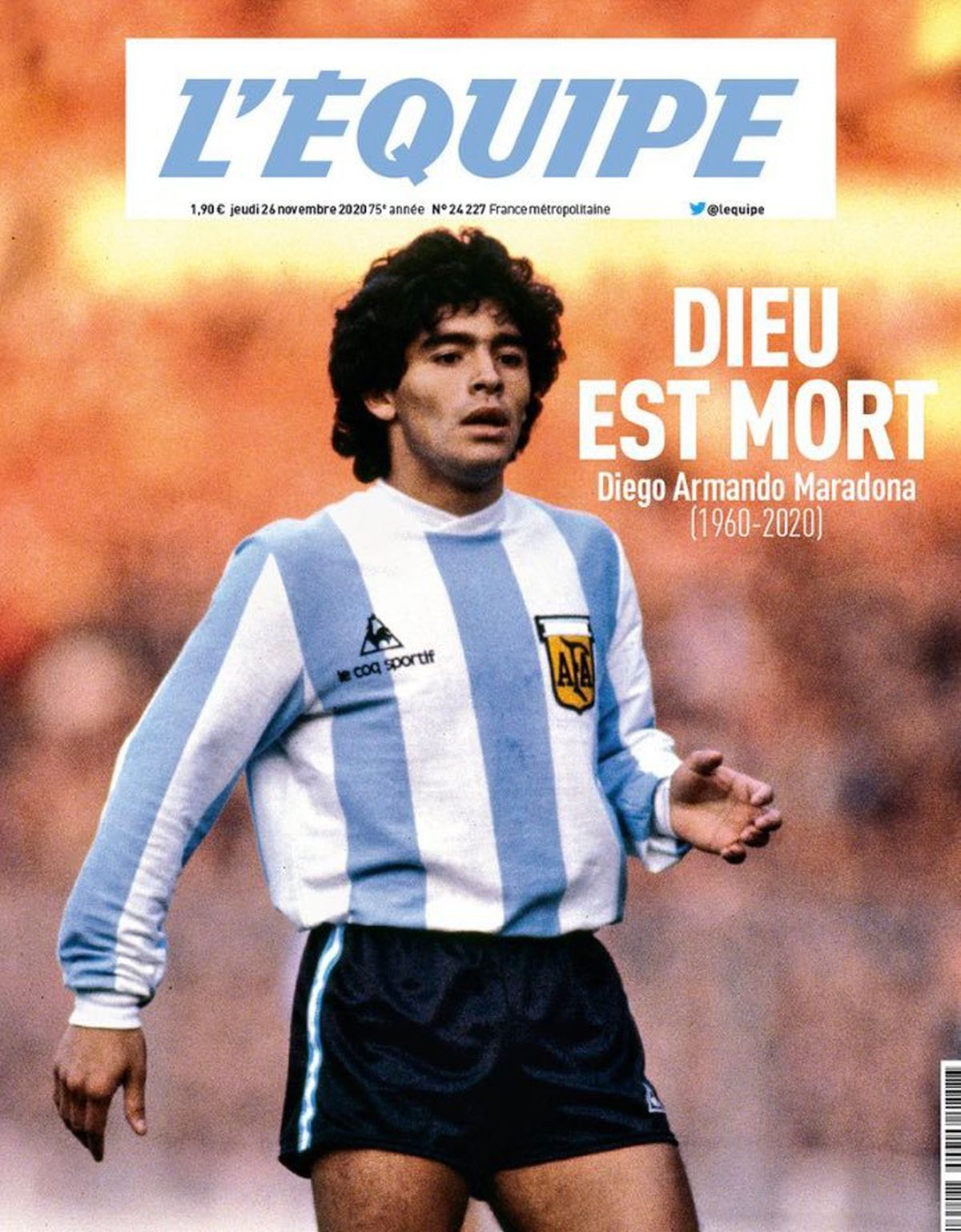 „Dumnezeu a murit” » Cum arată primele pagini ale marilor ziare din lume după decesul lui Diego Maradona