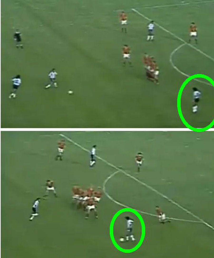 Maradona, încercuit în imaginile de mai sus Maradona, încercuit în imaginile de mai sus