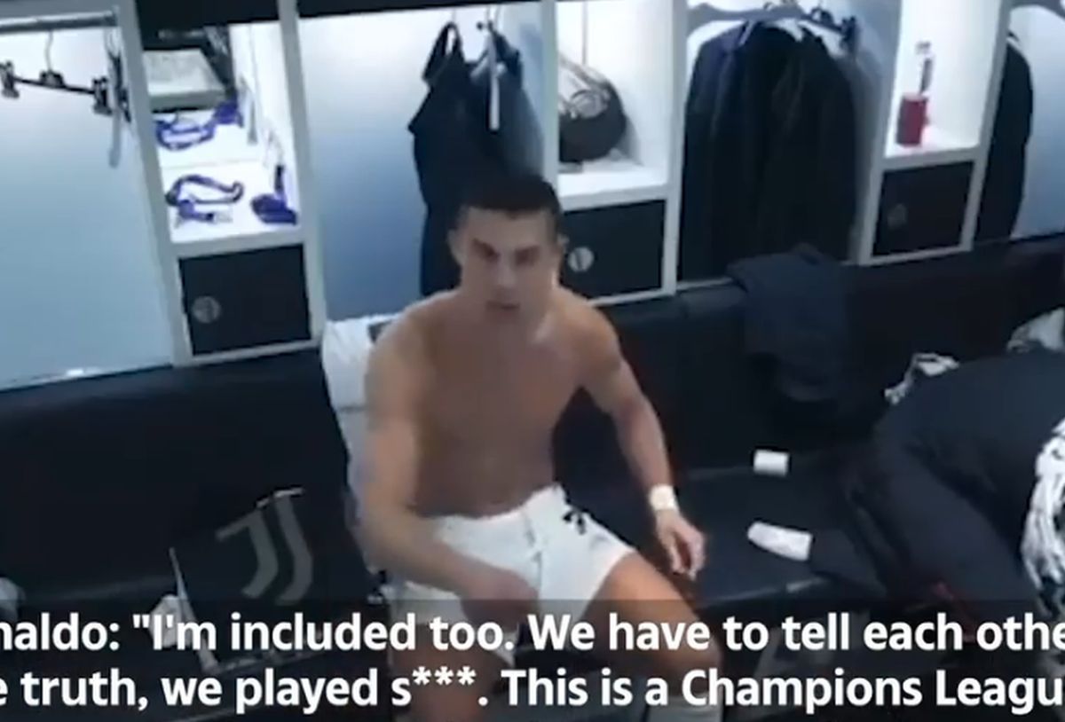 Filmarea secretă » Cristiano Ronaldo a făcut prăpăd în vestiarul lui Juventus! Singurul care i-a răspuns