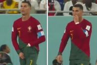 Explicația pentru gestul BIZAR făcut de Cristiano Ronaldo! Ce spune Federația că a scos portughezul din șort
