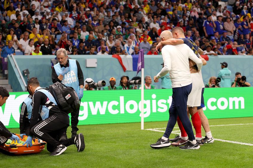 Lucas Hernandez (26 de ani, fundaș stânga) a suferit în meciul dintre Franța și Australia, 4-1, una dintre cele mai dure accidentări pe care le poate avea un jucător