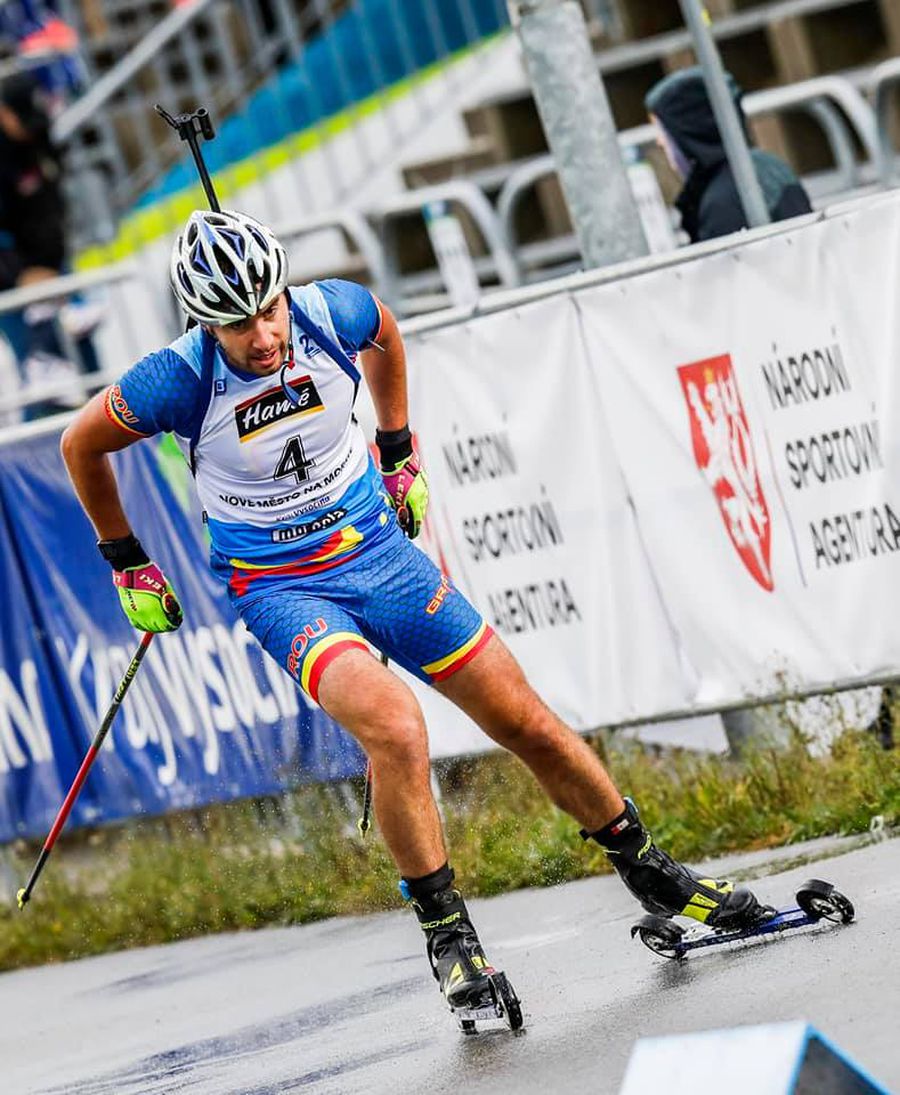 În timpul competiției mondiale de biatlon pe role Antrenamente dure cu pulsul 170 » Campionul mondial s-a pregătit temeinic pentru noul sezon