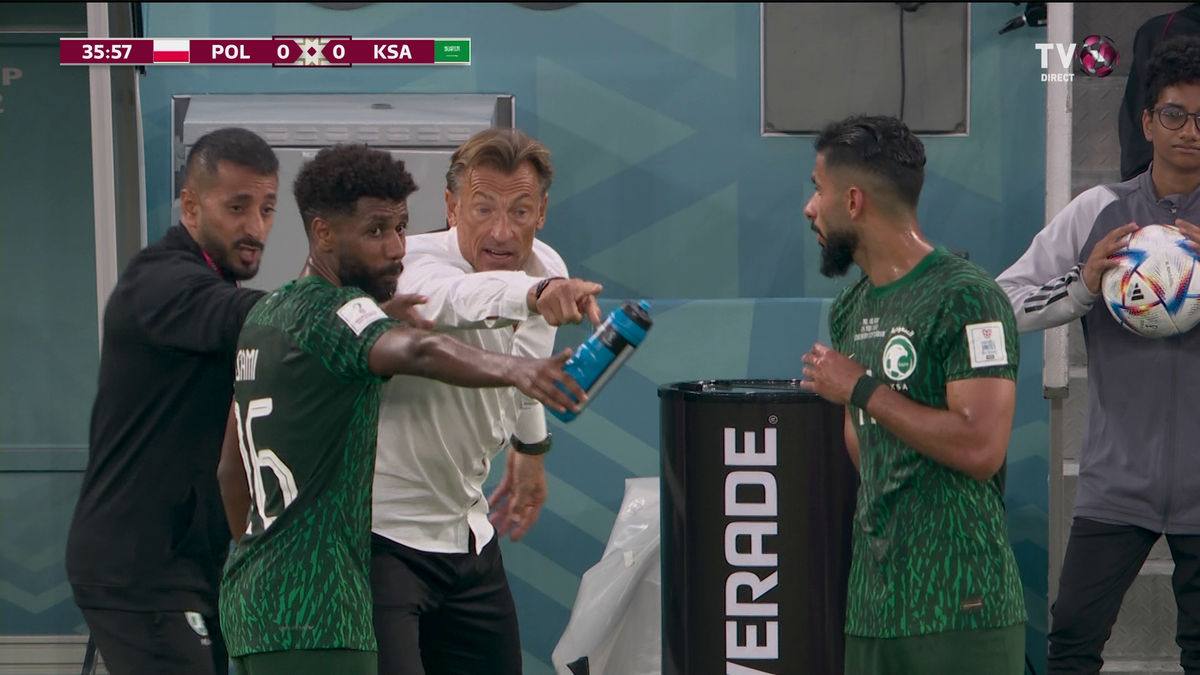 Moment viral cu Herve Renard, în prima repriză din Polonia - Arabia Saudită » Prestație de MVP a traducătorului 