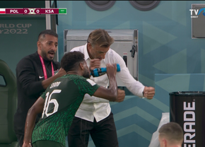 Moment viral cu Herve Renard, în prima repriză din Polonia - Arabia Saudită » Prestație de MVP a traducătorului 
