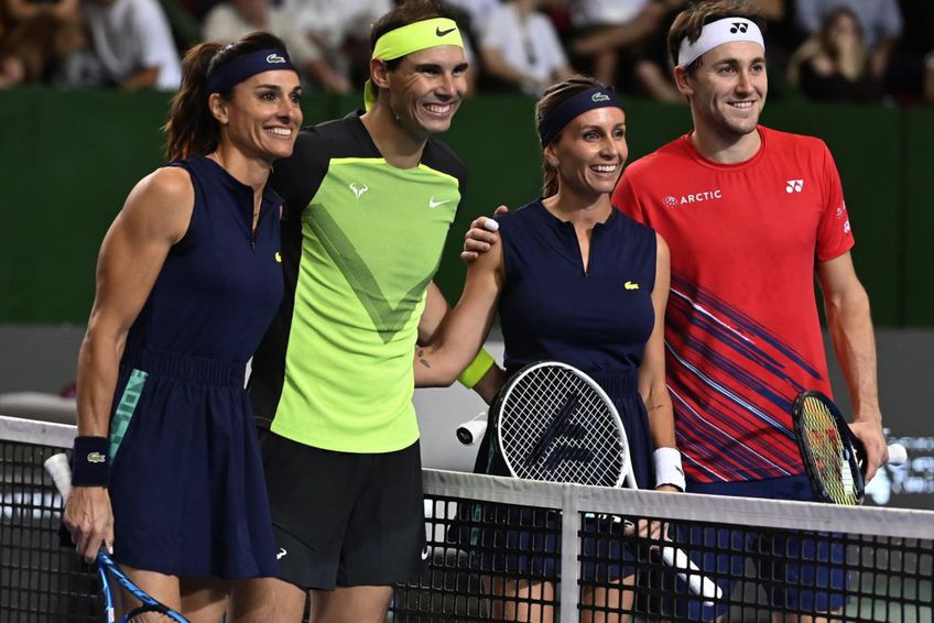 Gabriela Sabatini, în meciul jucat alături de Rafael Nadal împotriva perechii Gisela Dulko / Casper Ruud / Sursă foto: Instagram