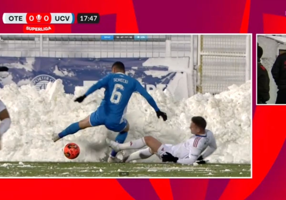 Penalty-ul comis de Screciu în Oțelul - CSU Craiova