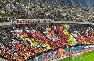Duelul scenografiilor pe Arena Națională » Ce au afișat galeriile Dinamo și FCSB la Derby de România
