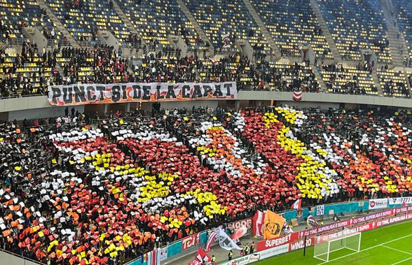 Duelul scenografiilor pe Arena Națională » Ce au afișat galeriile Dinamo și FCSB la Derby de România