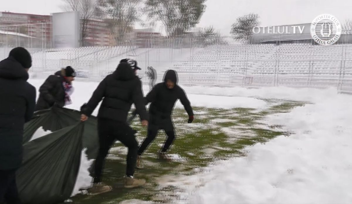 Dorinel Munteanu a pus mâna pe lopată și a dat zăpada înainte de Oțelul - Universitatea Craiova