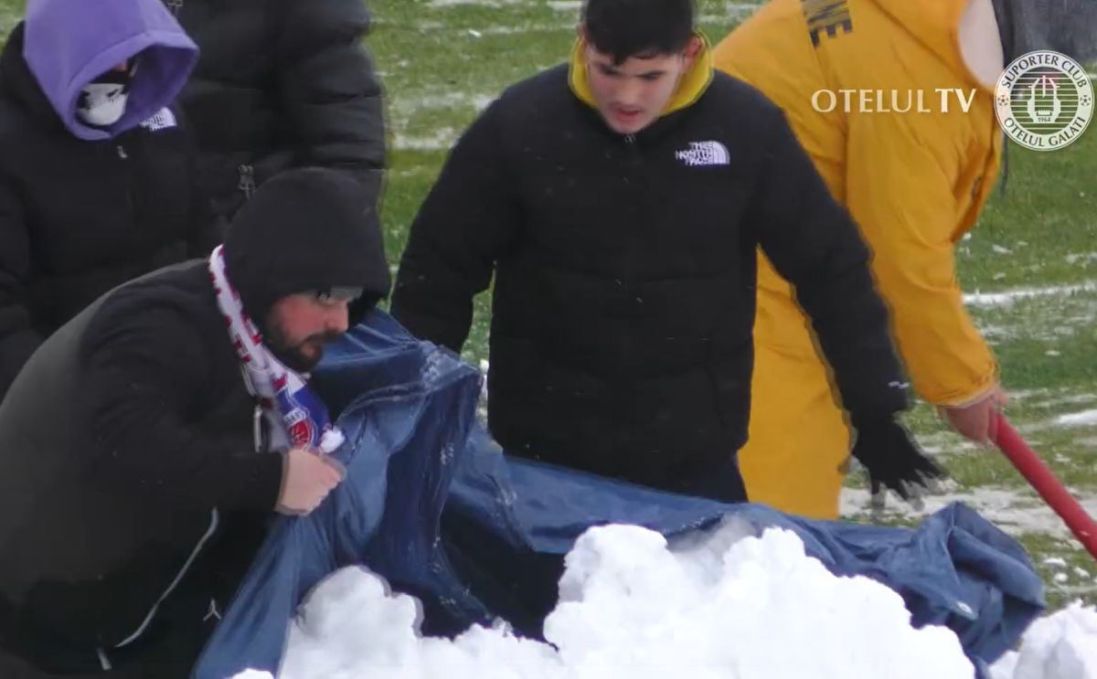 Dorinel Munteanu a pus mâna pe lopată și a dat zăpada înainte de Oțelul - Universitatea Craiova