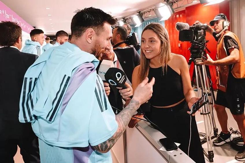 Lionel Messi și Sofia Martinez la CM 2022