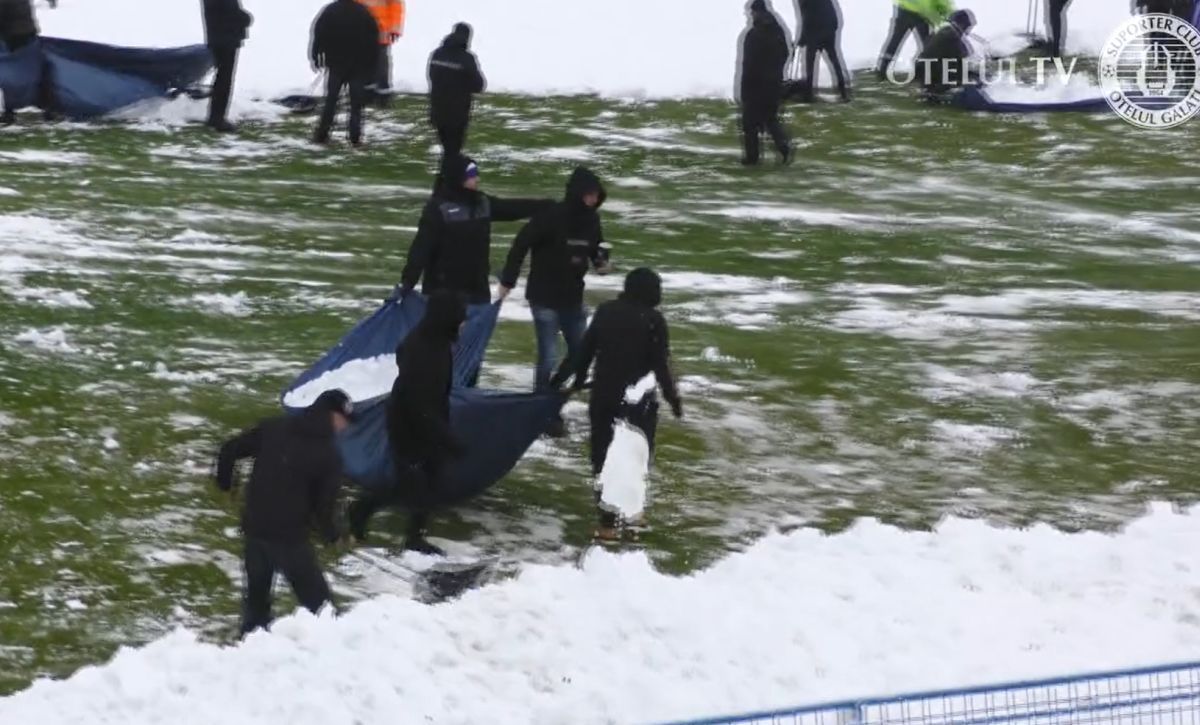 Dorinel Munteanu a pus mâna pe lopată și a dat zăpada înainte de Oțelul - Universitatea Craiova