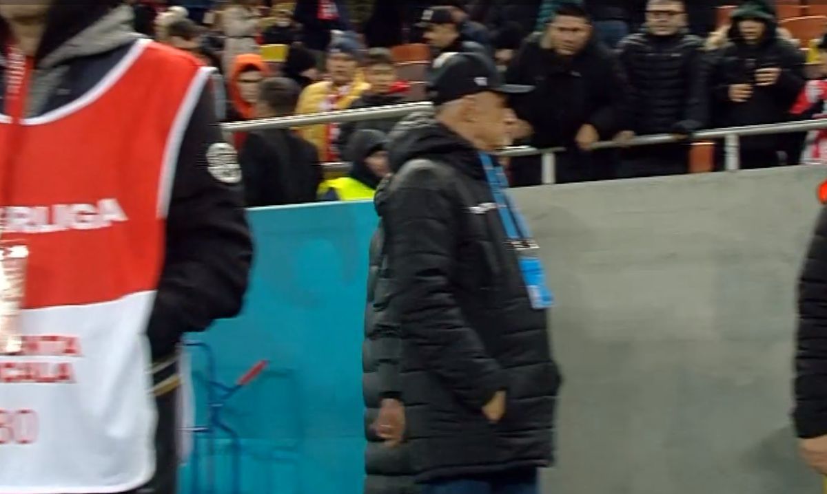Elias Charalambous, gest obscen după Dinamo - FCSB / FOTO: Capturi TV @Orange Sport