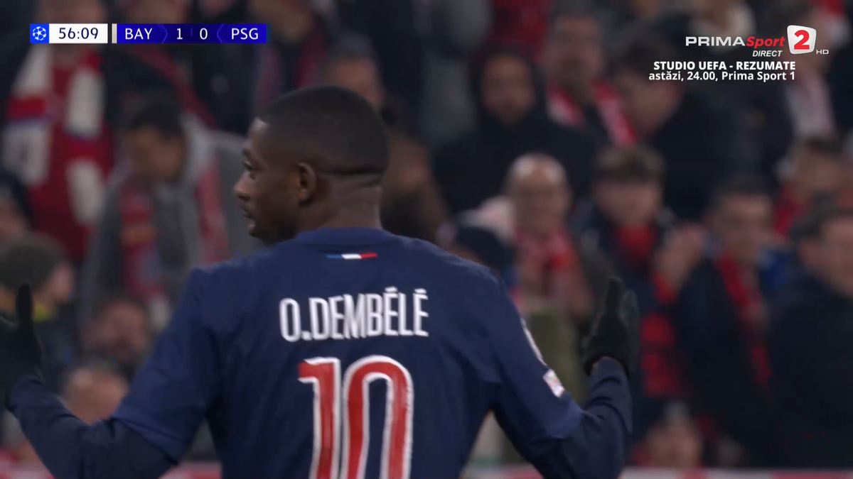 Istvan Kovacs l-a eliminat pe Ousmane Dembele în Bayern - PSG