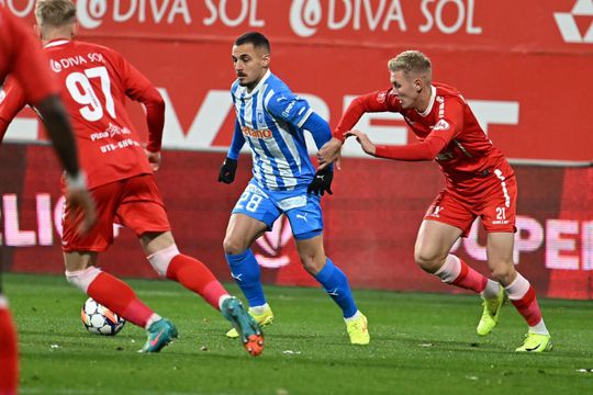 Mitriță a marcat golul decisiv în UTA - Universitatea Craiova 1-2 / sursă foto: Facebook @Universitatea Craiova