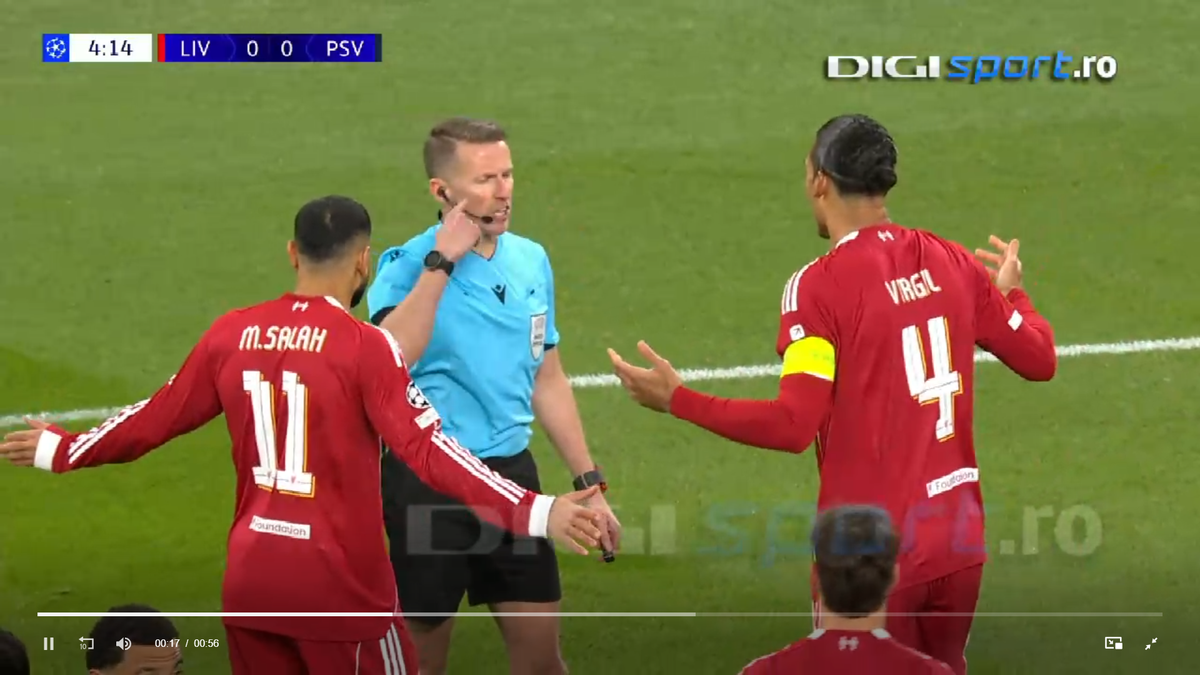 Hențul lui van Dijk din Liverpool - PSV