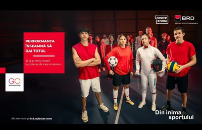 BRD și Go Scholarship: un parteneriat pentru performanță și echilibru, pe teren și în afara lui