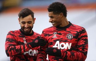 VIDEO Ce i-a spus Bruno Fernandes lui Marcus Rashford după primul gol marcat de United cu Leicester » Reacția lui a stârnit deliciul suporterilor