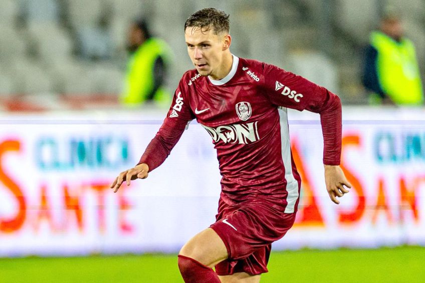 Louis Munteanu, atacantul lui CFR Cluj // FOTO: Facebook @Fotbal Club CFR 1907 Cluj