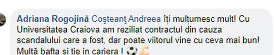 CRAIOVA // Scandalul cu fanii n-a rămas fără urmări: Adriana Rogojină nu va mai fi antrenoarea echipei de fotbal feminin a oltenilor